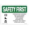 Signmission OSHA SAFETY FIRST, 12" Height, Aluminum, 18" x 12", Landscape, OS-SF-A-1218-L-10990 OS-SF-A-1218-L-10990 - alternate 1